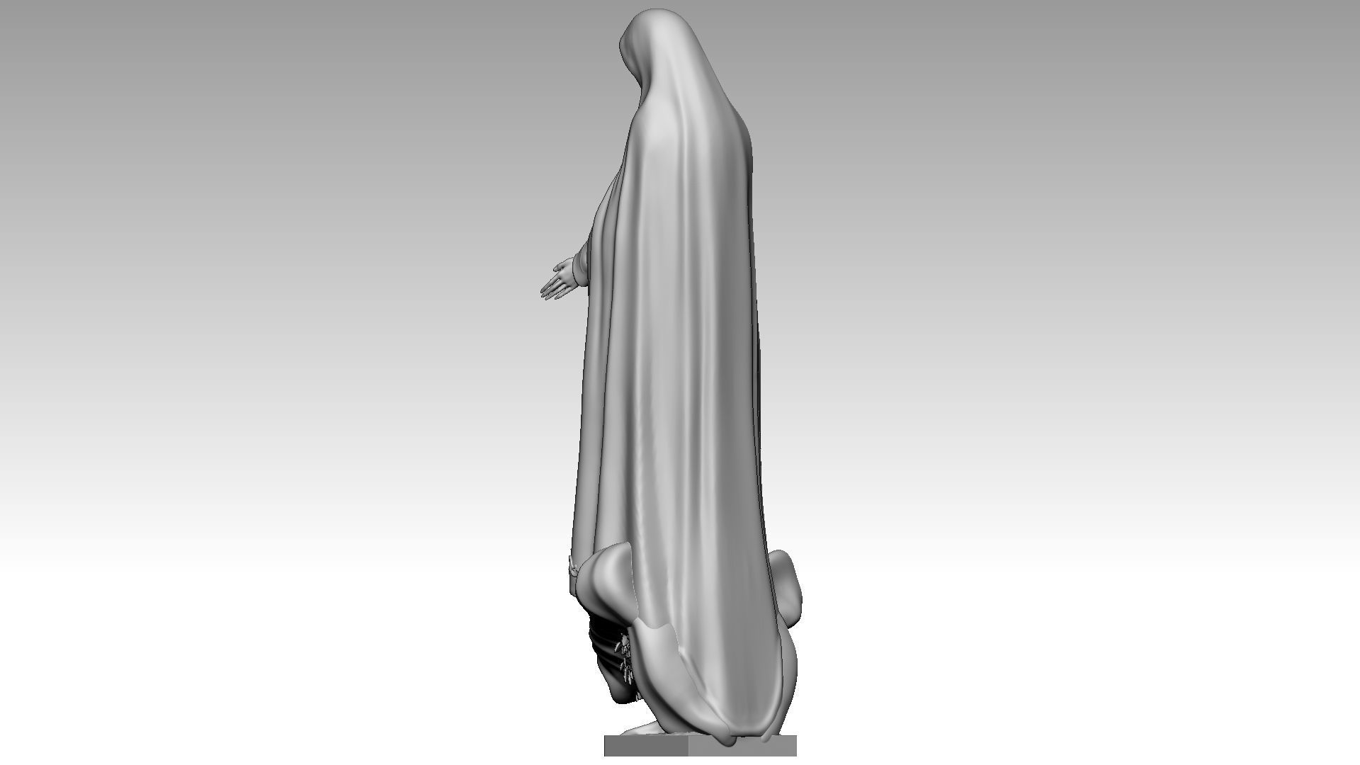 Virgin Mary appears at Fatima - Rosary Queen 3D print model_5