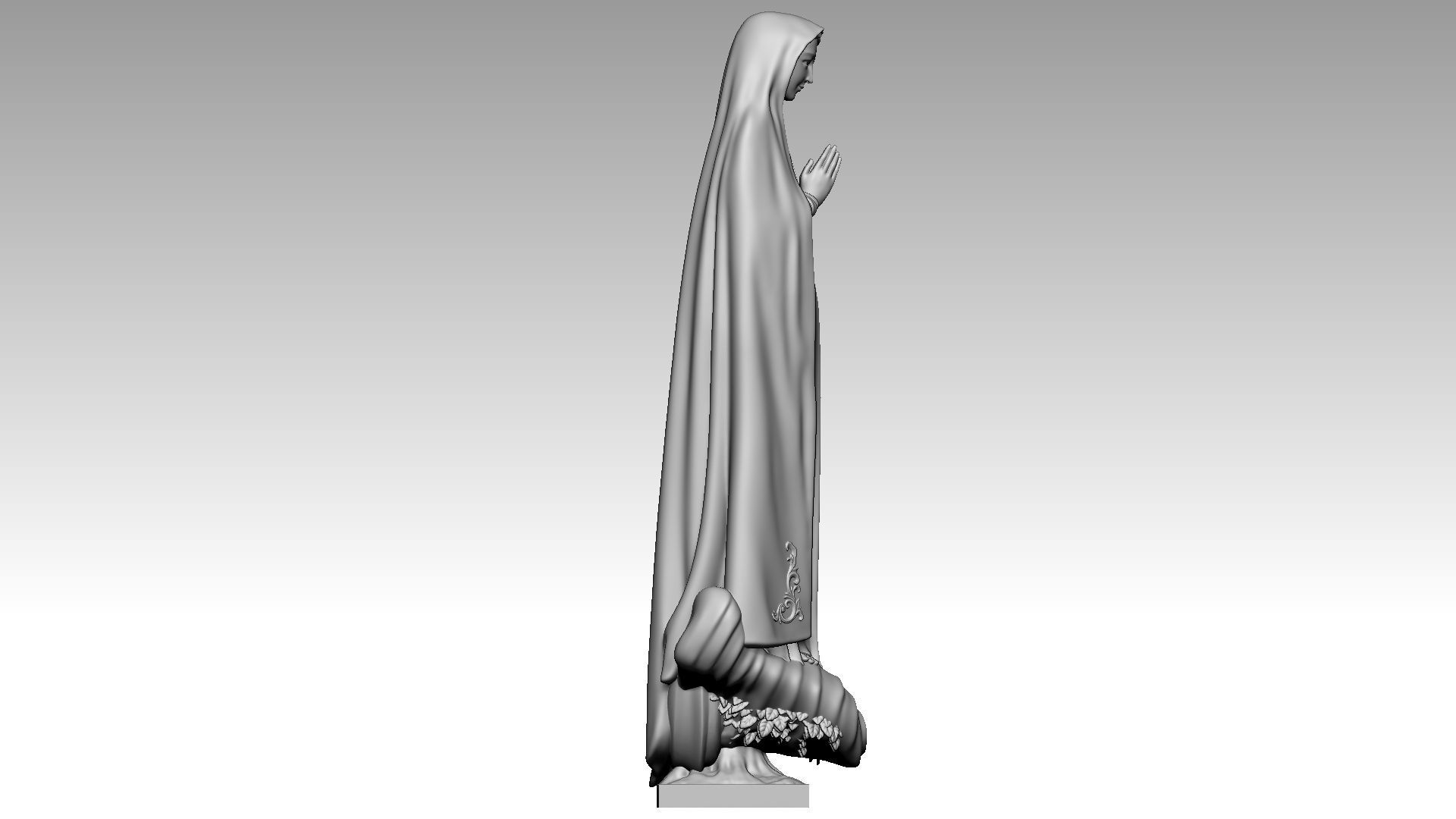 Virgin Mary appears at Fatima - Queen of Peace 3D print model_2