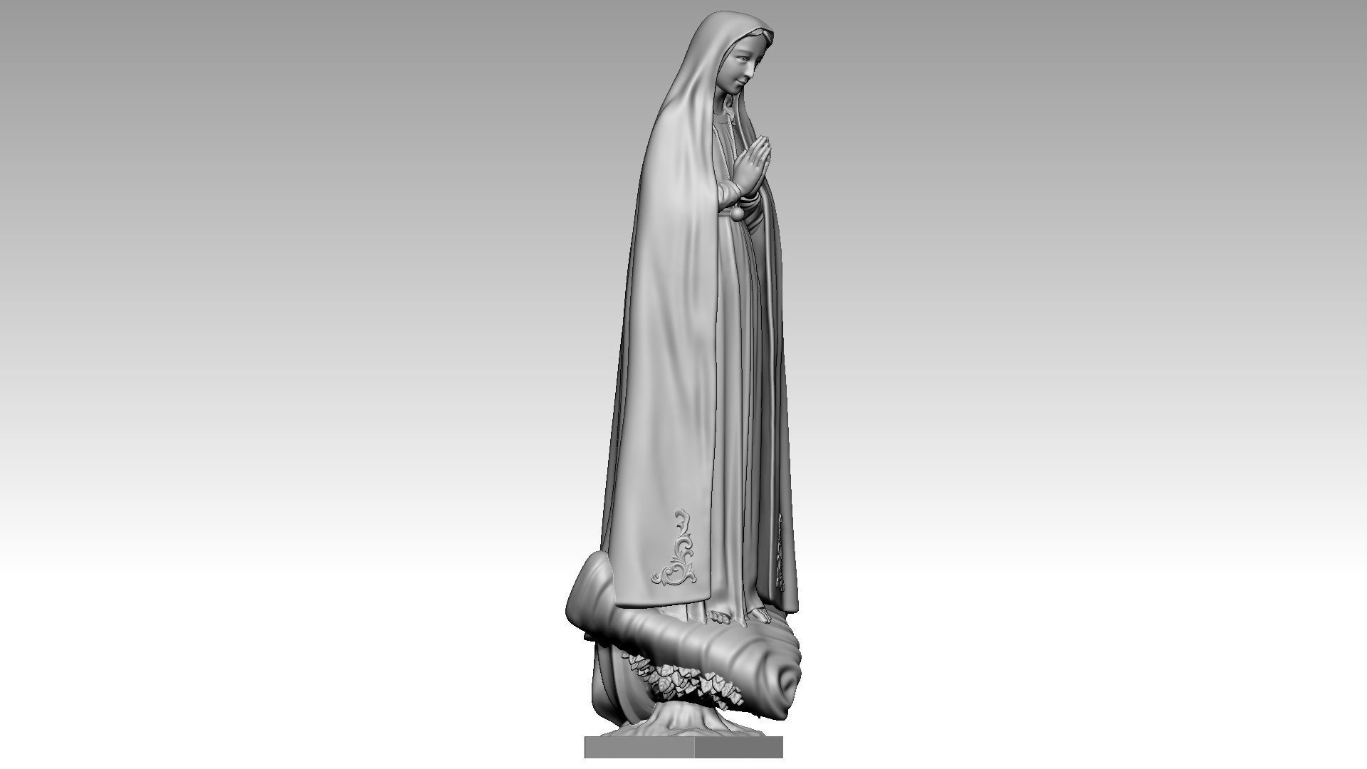 Virgin Mary appears at Fatima - Queen of Peace 3D print model_1