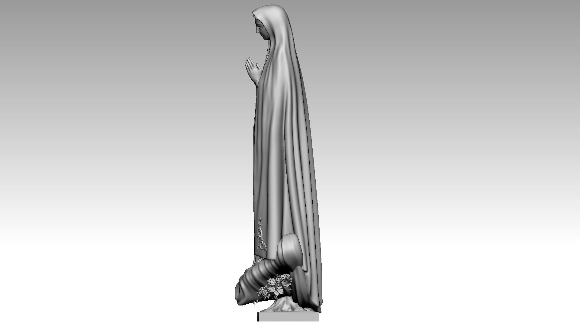 Virgin Mary appears at Fatima - Queen of Peace 3D print model_6