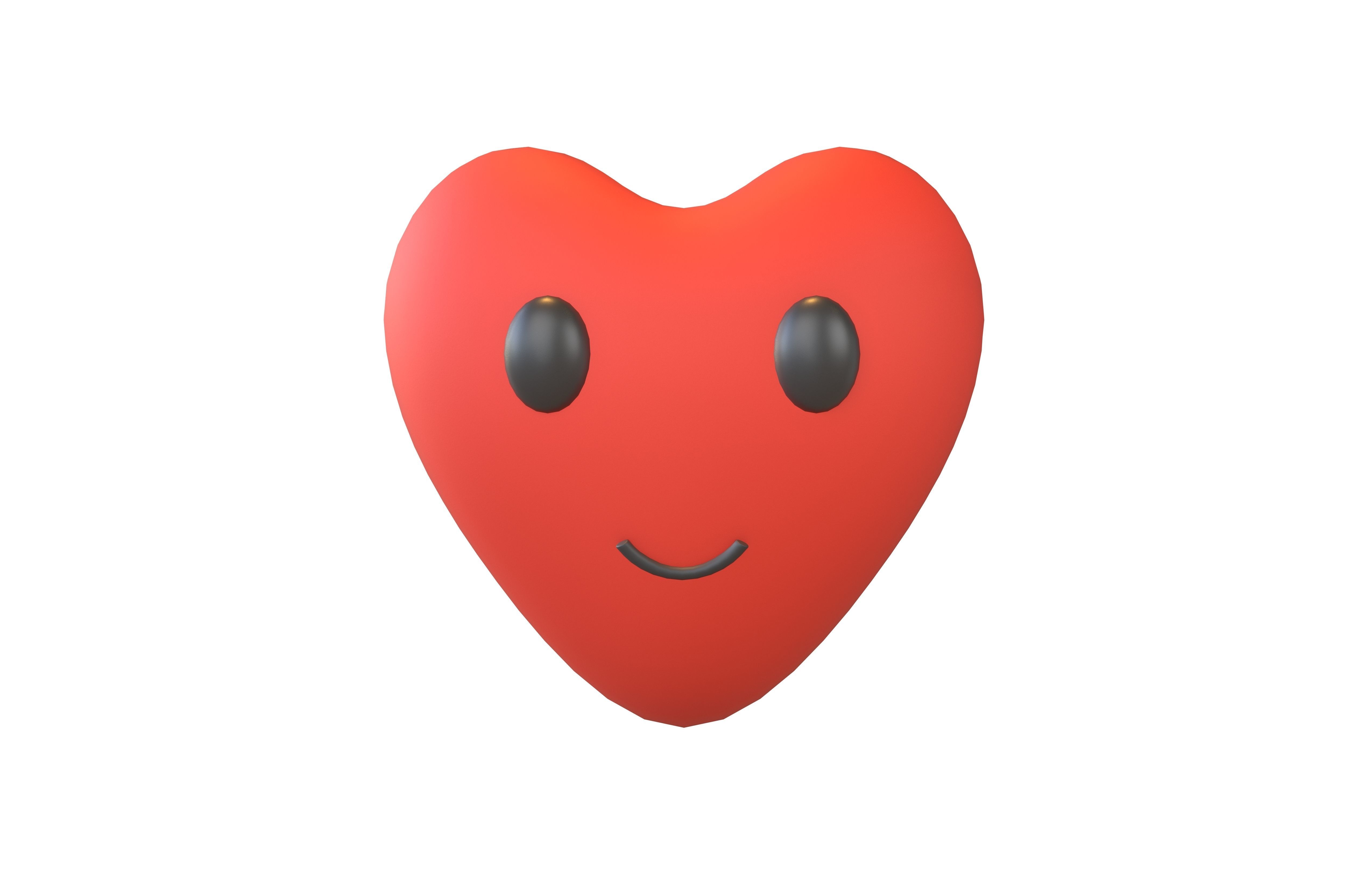 Heart Character V1 001 Low-poly 3D model_3