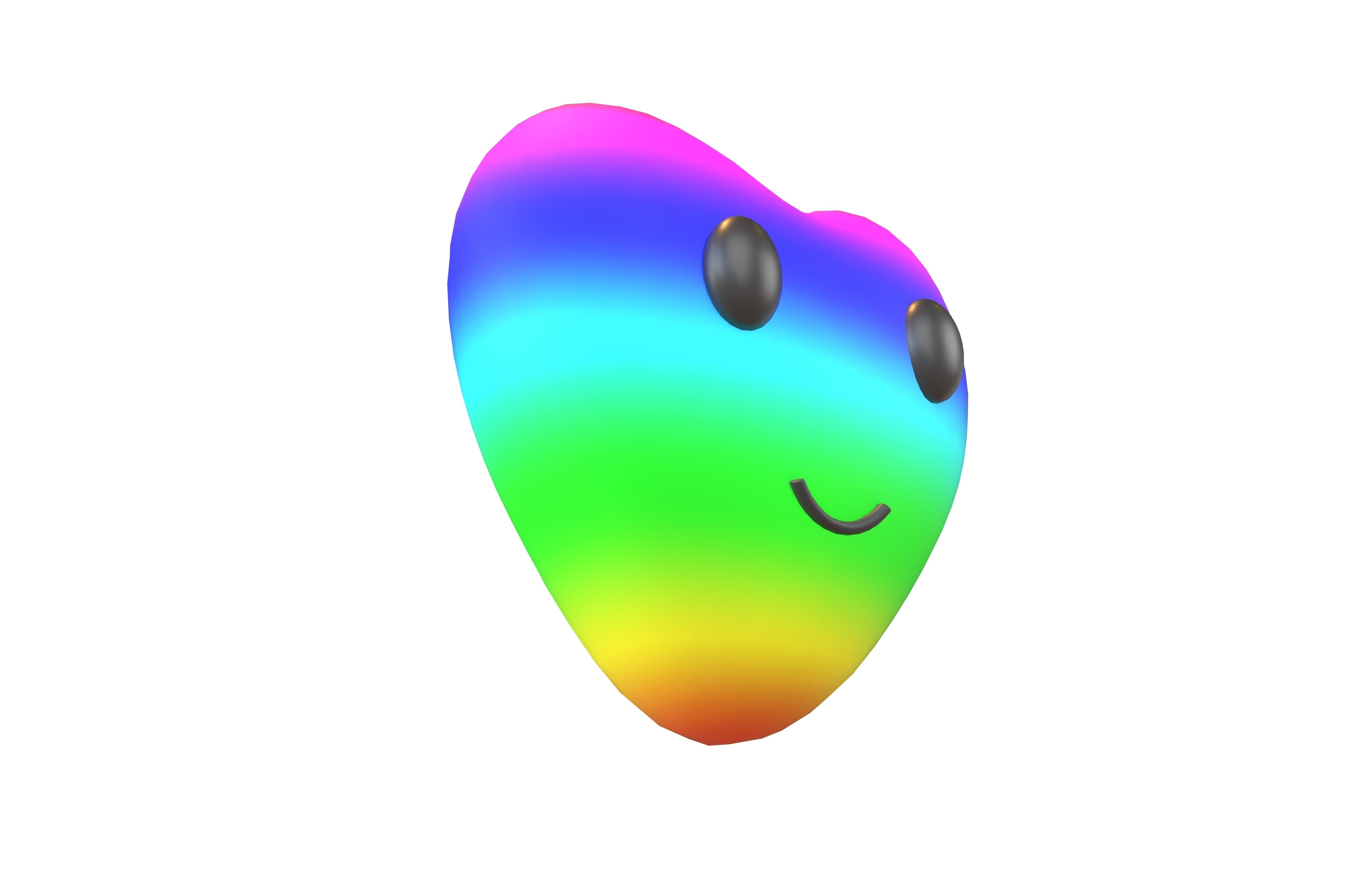 Heart Character V1 010 Low-poly 3D model_3