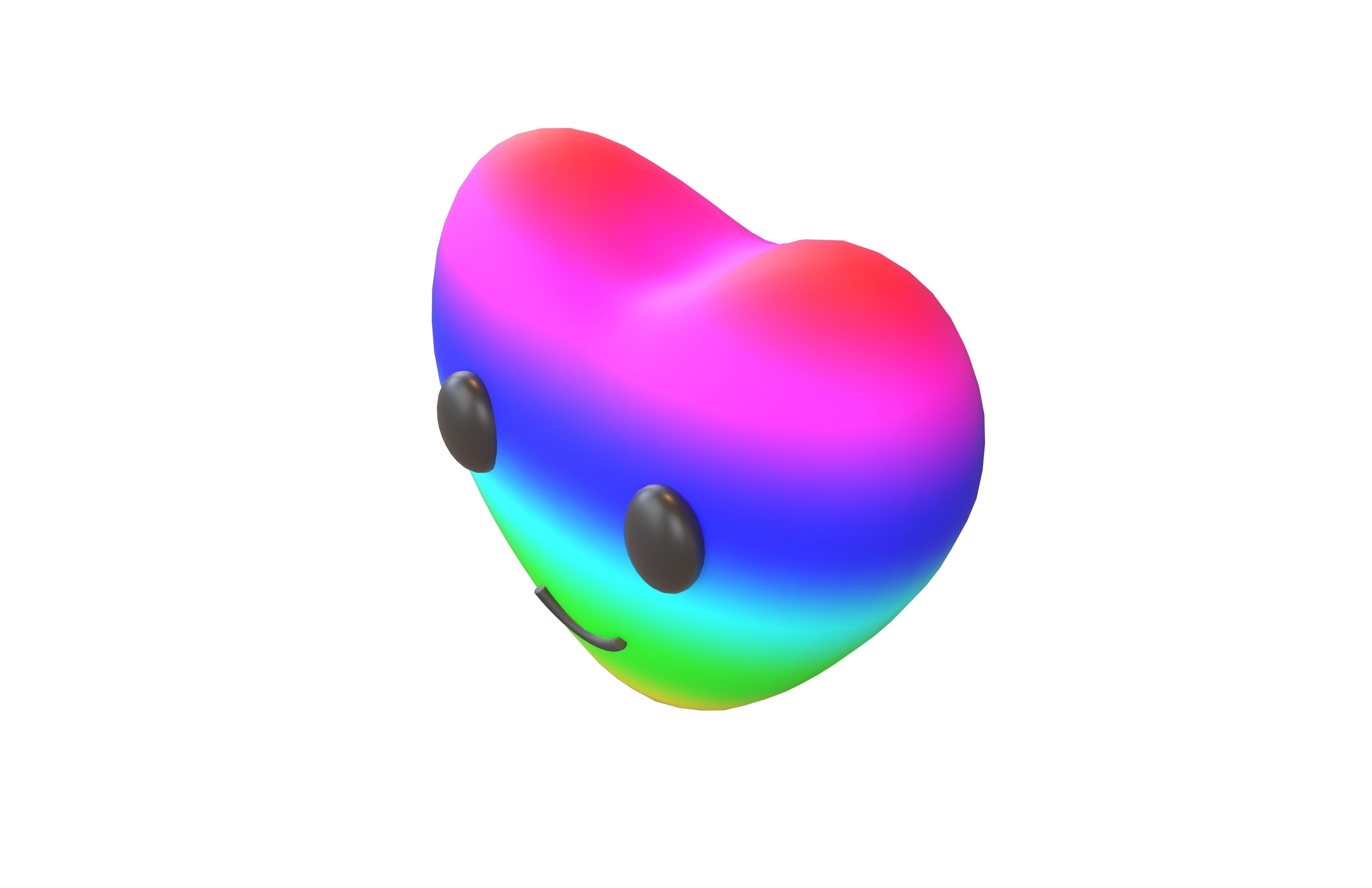 Heart Character V1 010 Low-poly 3D model_2