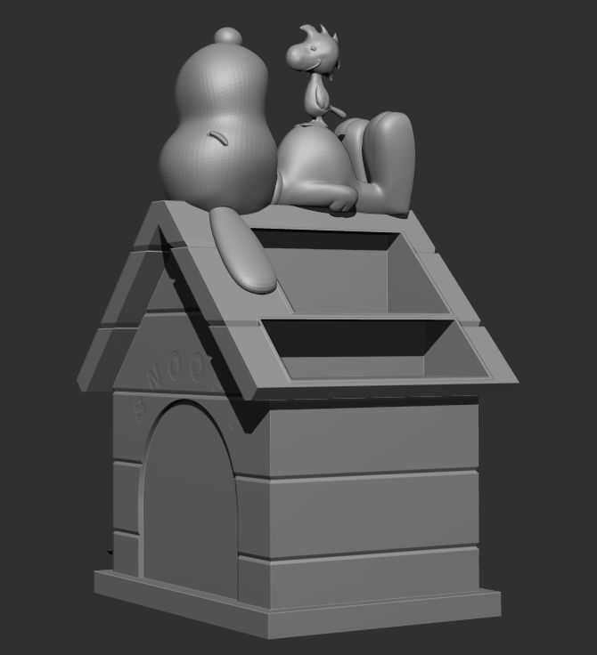 Snoopy and Woodstock Perpetual Desk Calendar 3D print model_10