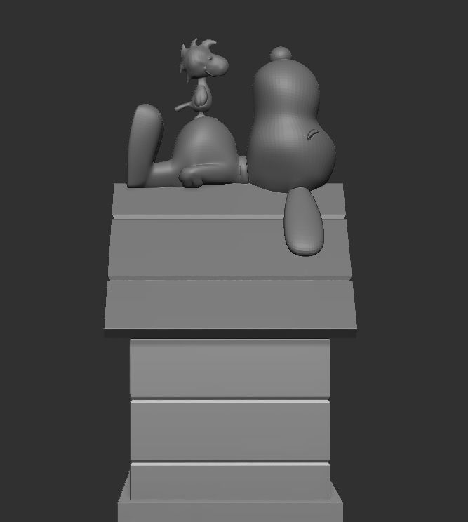 Snoopy and Woodstock Perpetual Desk Calendar 3D print model_14