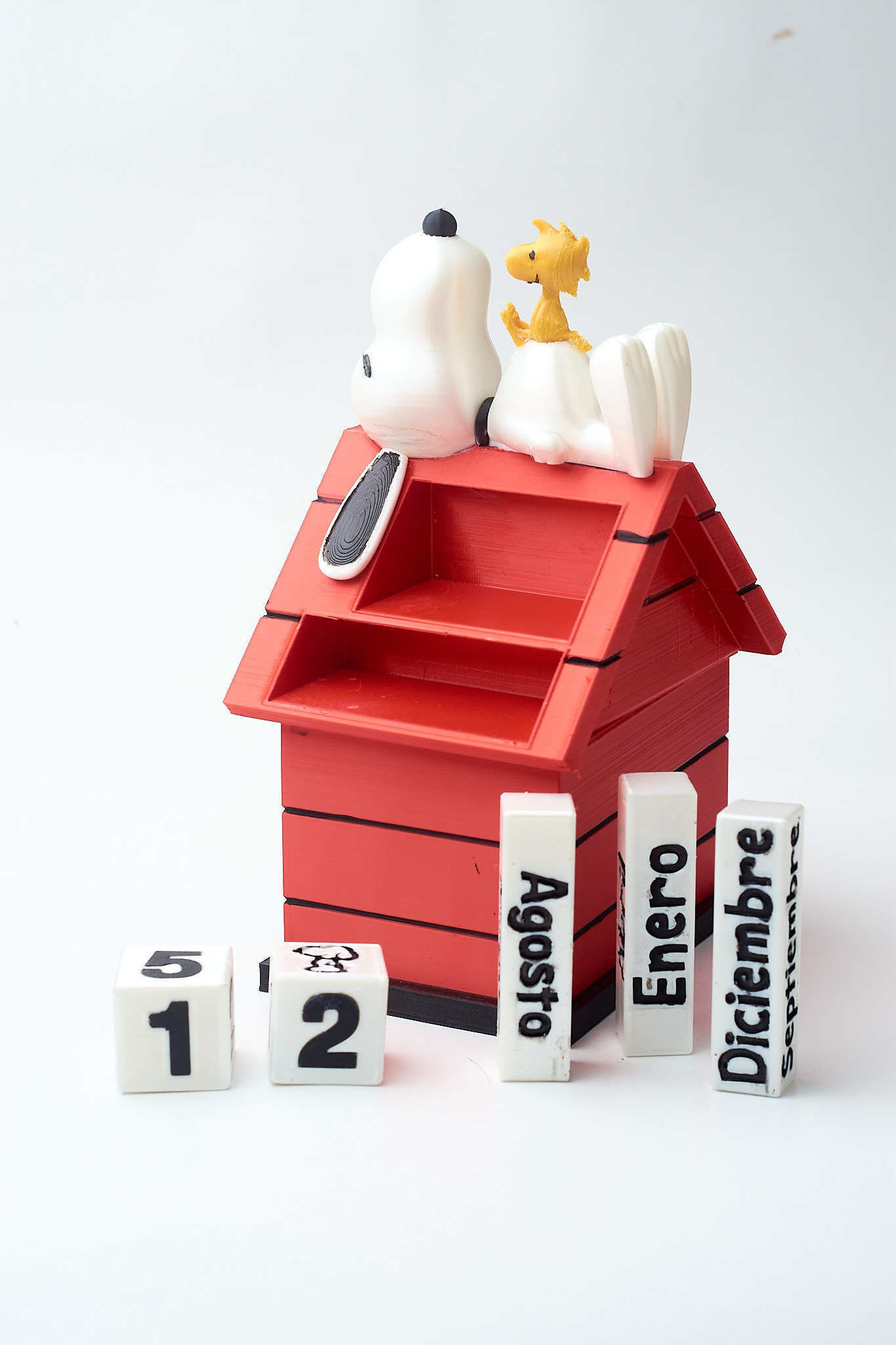 Snoopy and Woodstock Perpetual Desk Calendar 3D print model_8