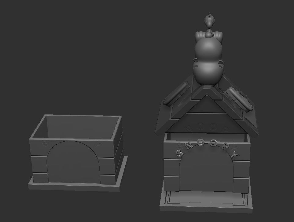 Snoopy and Woodstock Perpetual Desk Calendar 3D print model_16