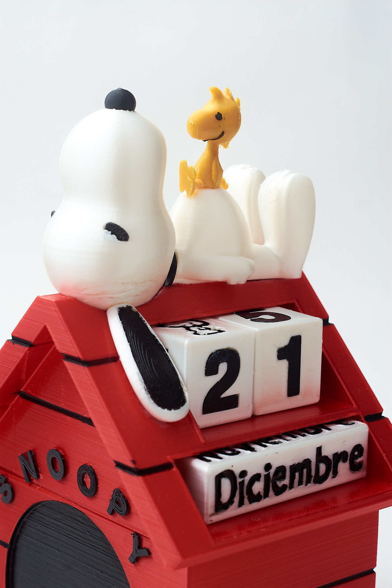 Snoopy and Woodstock Perpetual Desk Calendar 3D print model_6