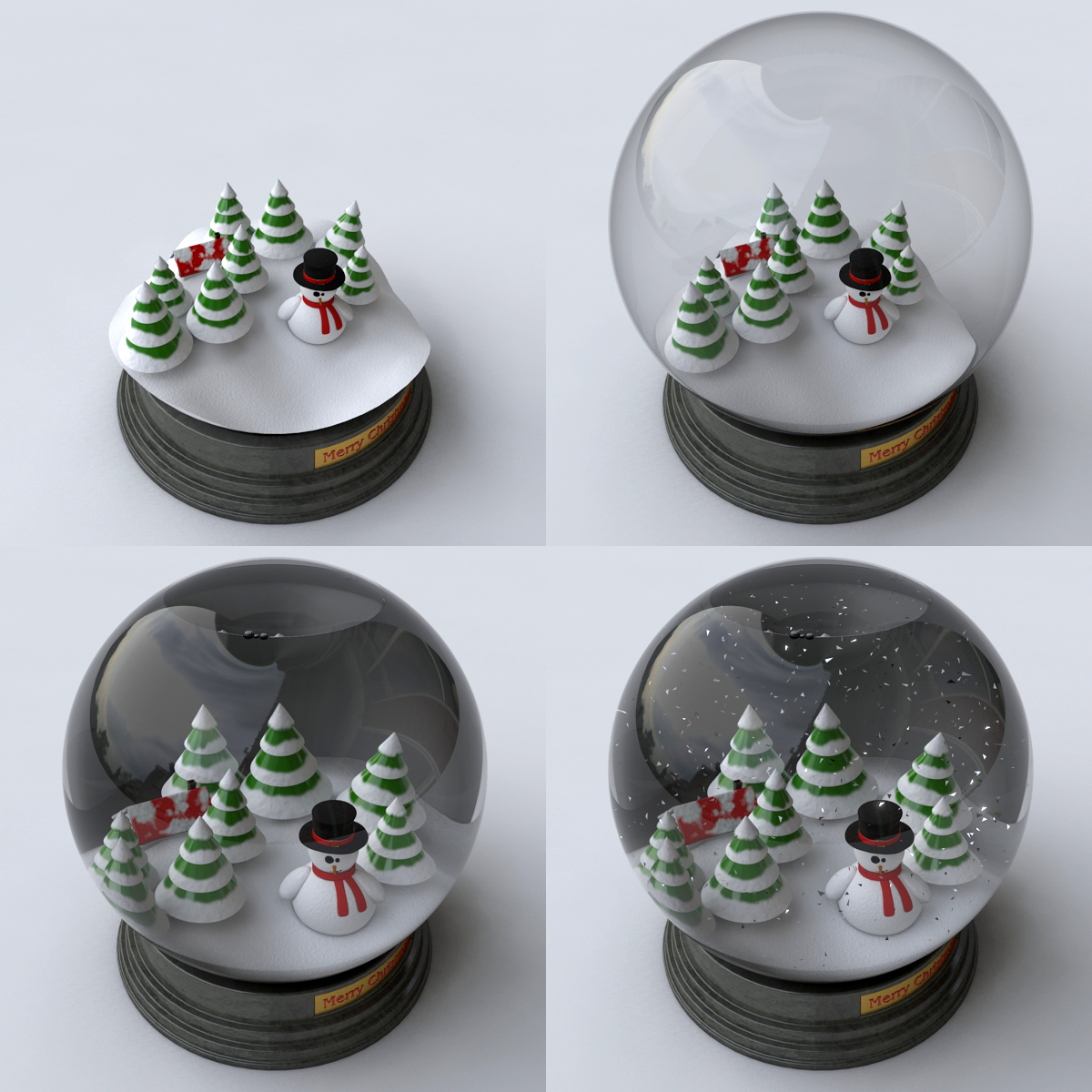 Snowglobe Animated 3D model_5