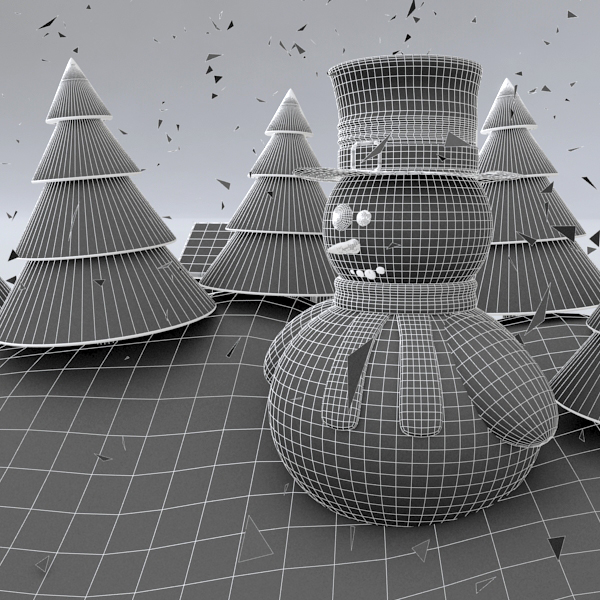 Snowglobe Animated 3D model_13