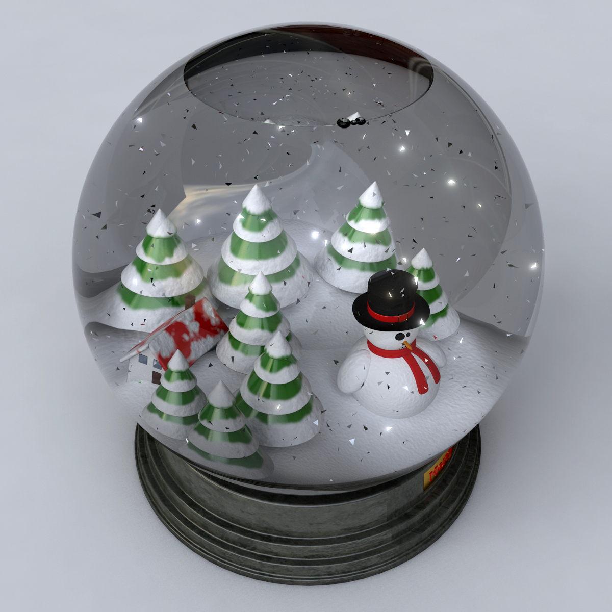 Snowglobe Animated 3D model_8