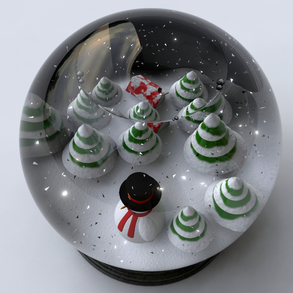 Snowglobe Animated 3D model_7