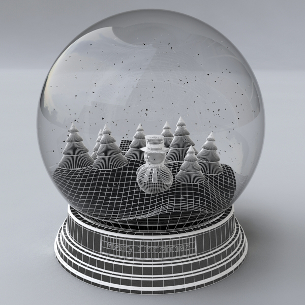 Snowglobe Animated 3D model_12