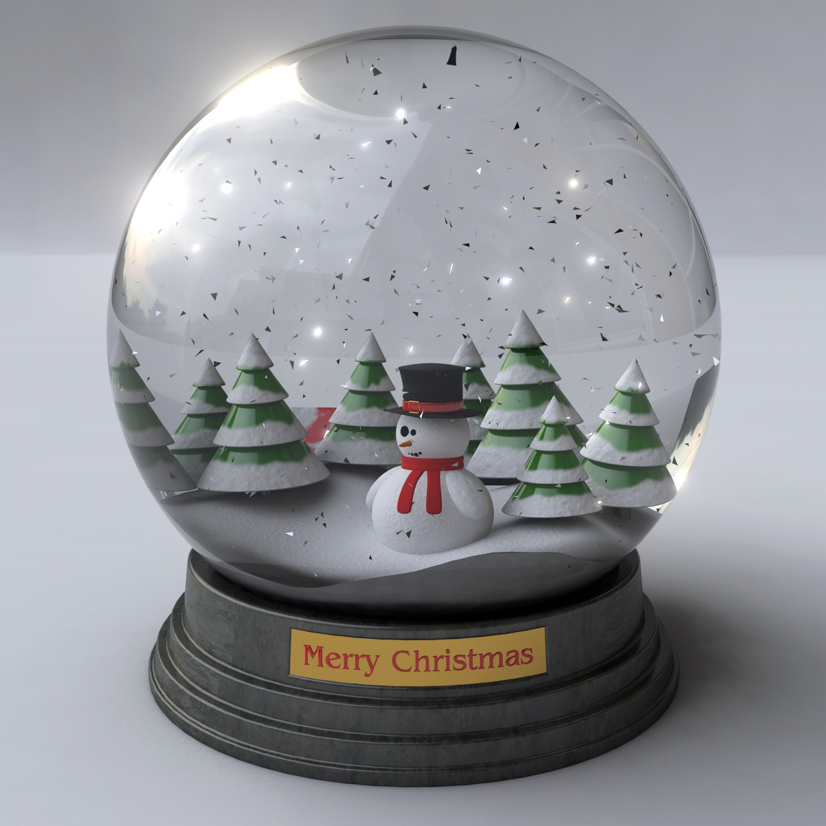 Snowglobe Animated 3D model_6