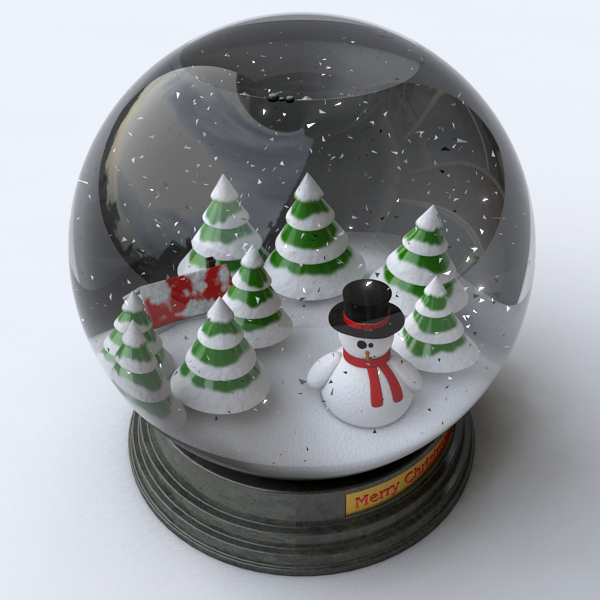 Snowglobe Animated 3D model_10
