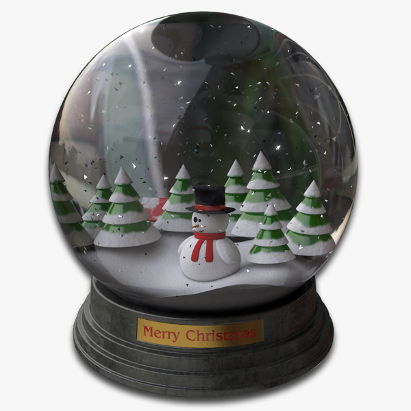 Snowglobe Animated 3D model_11