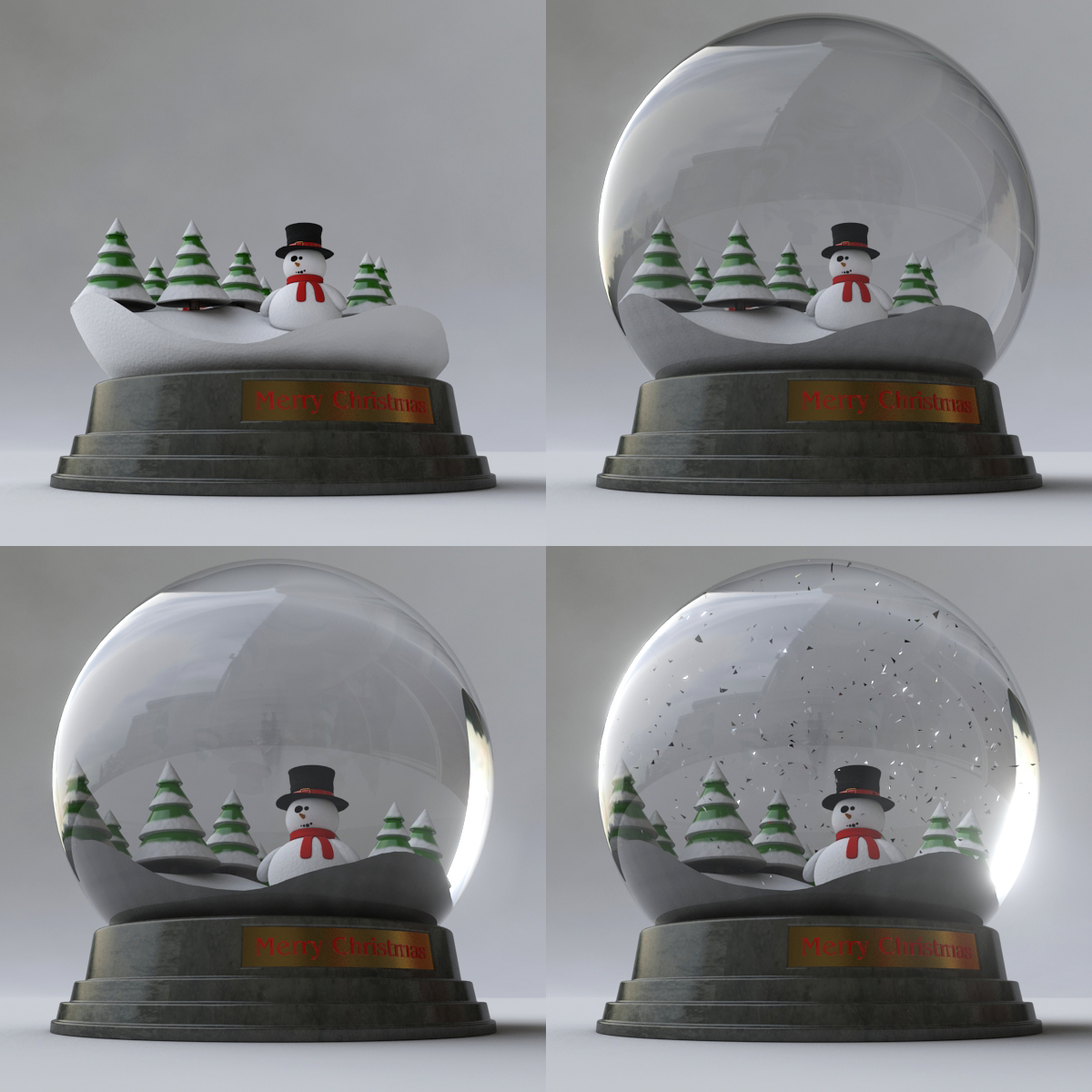 Snowglobe Animated 3D model_4