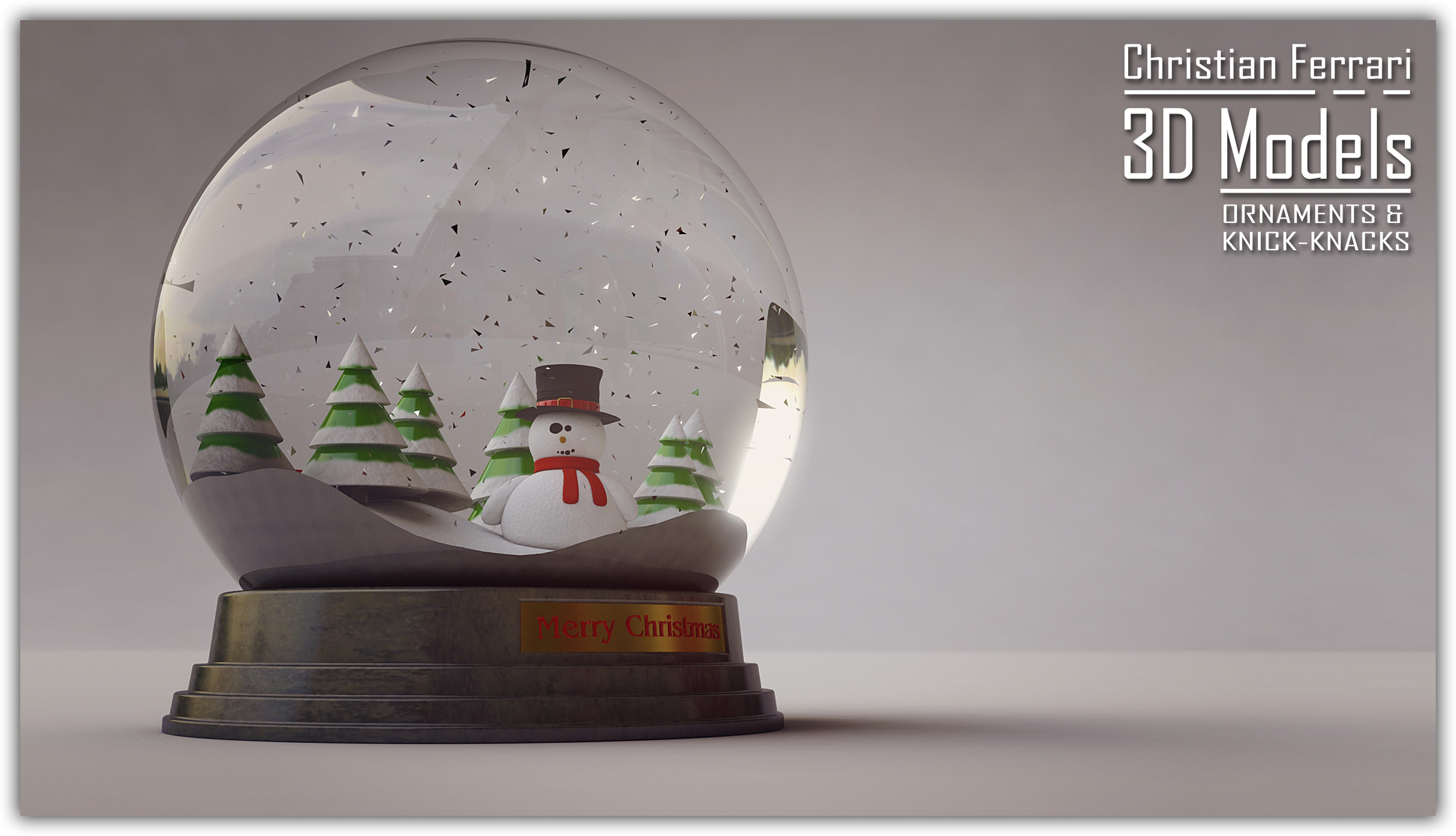 Snowglobe Animated 3D model_1