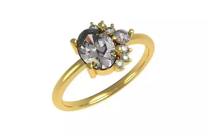 Oval Cut Diamond Halo Engagement Ring