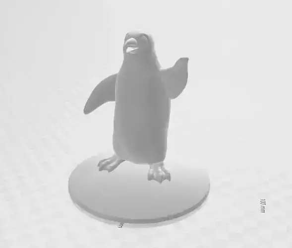 Penguin on a platform 3D Model