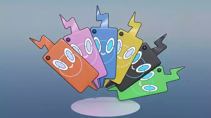 Pokemon Customizable Case SmartRotom Vertical Low-poly 3D model