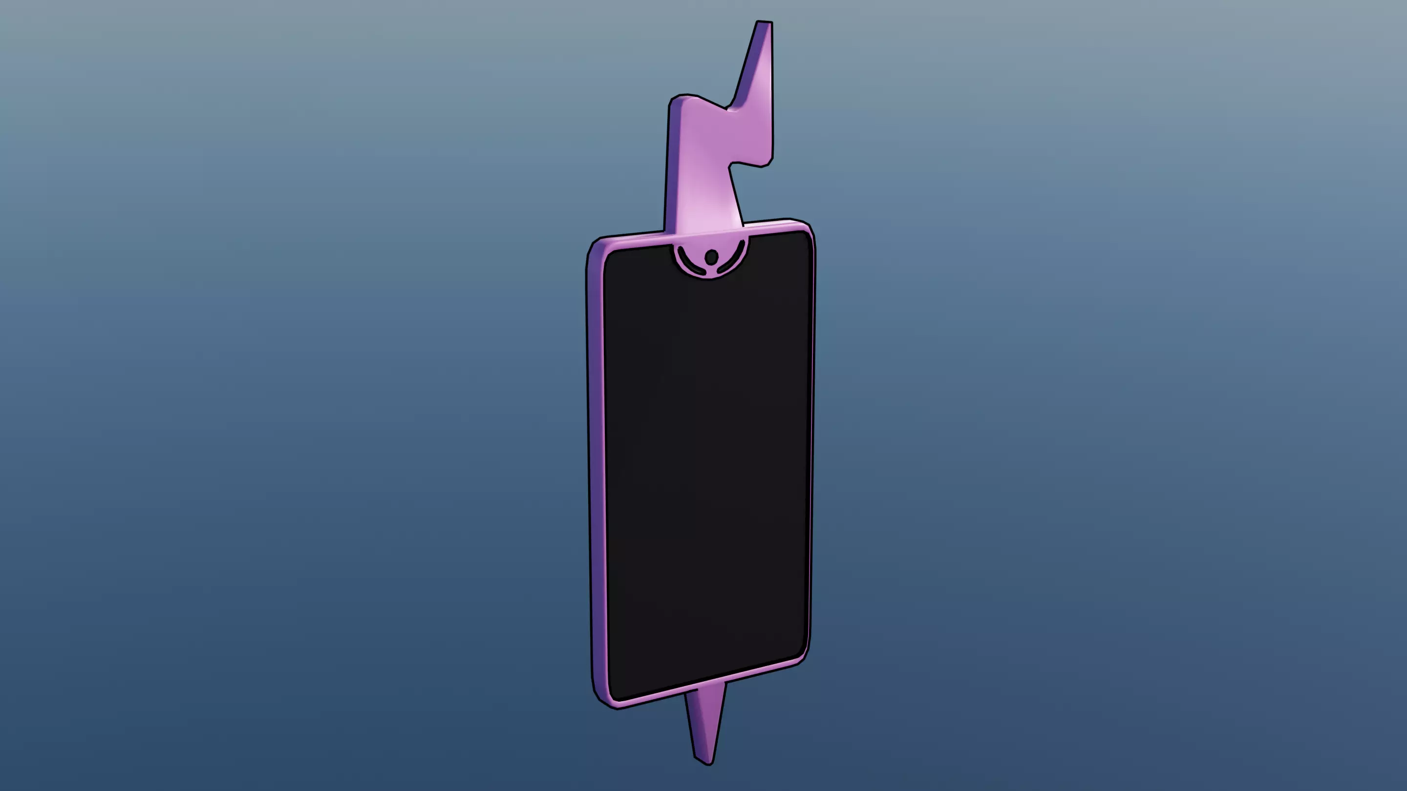 Pokemon Customizable Case SmartRotom Vertical Low-poly 3D model_4