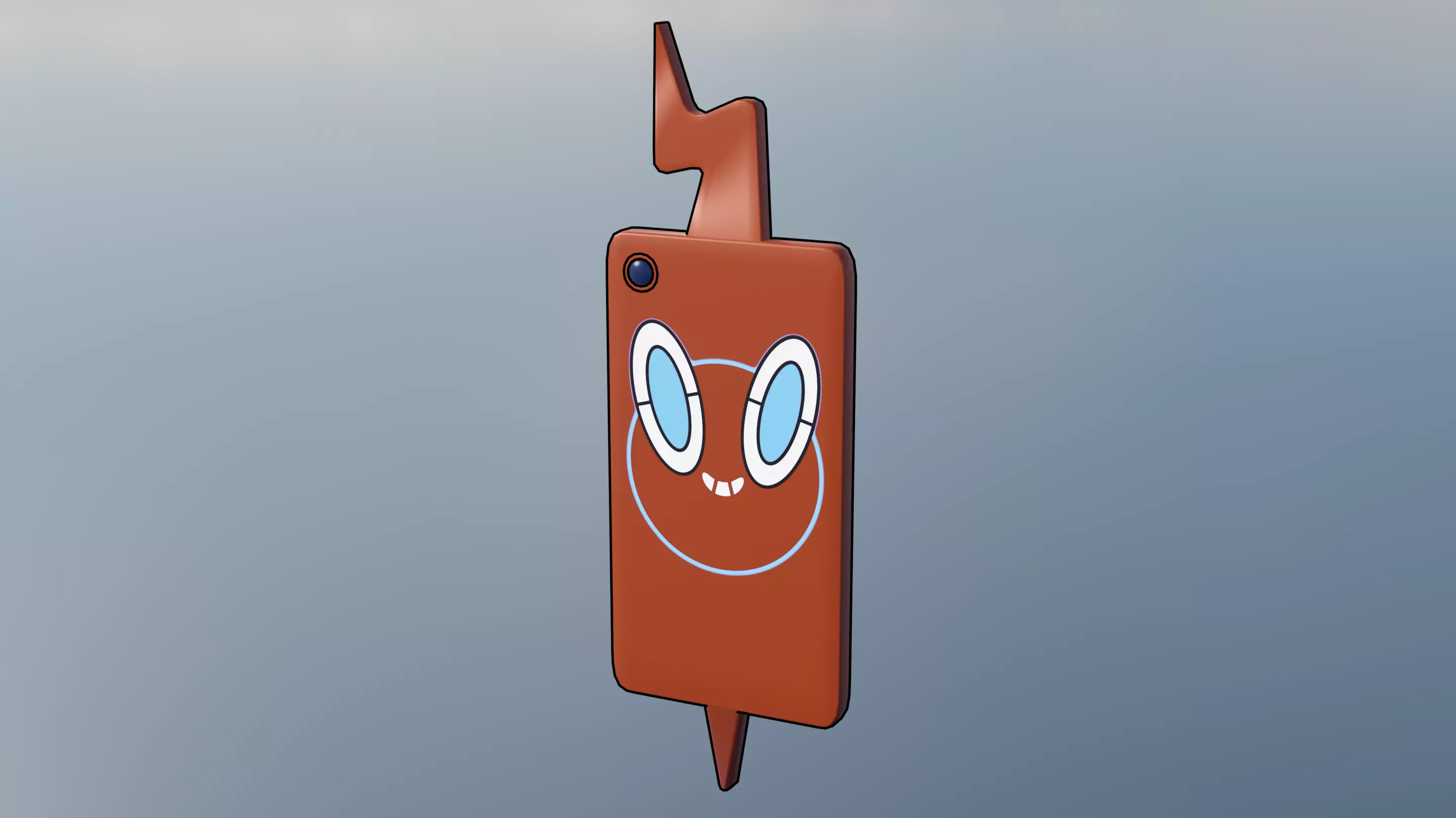 Pokemon Customizable Case SmartRotom Vertical Low-poly 3D model_1