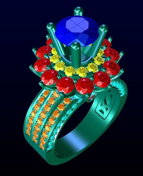 Engagement Ring 8 3D print model_3