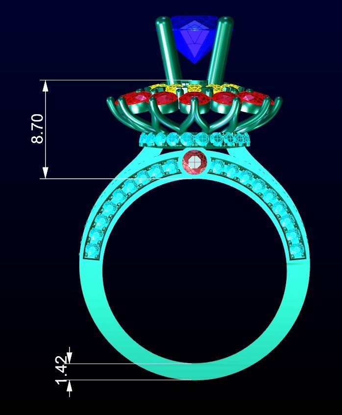 Engagement Ring 8 3D print model_6