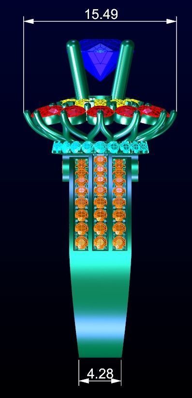 Engagement Ring 8 3D print model_5