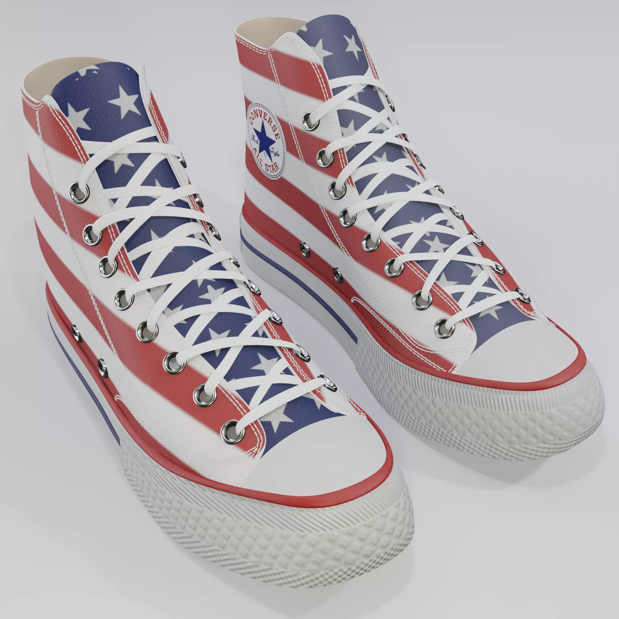 Basketball Leather Shoes Converse All Star USA 3D model_0