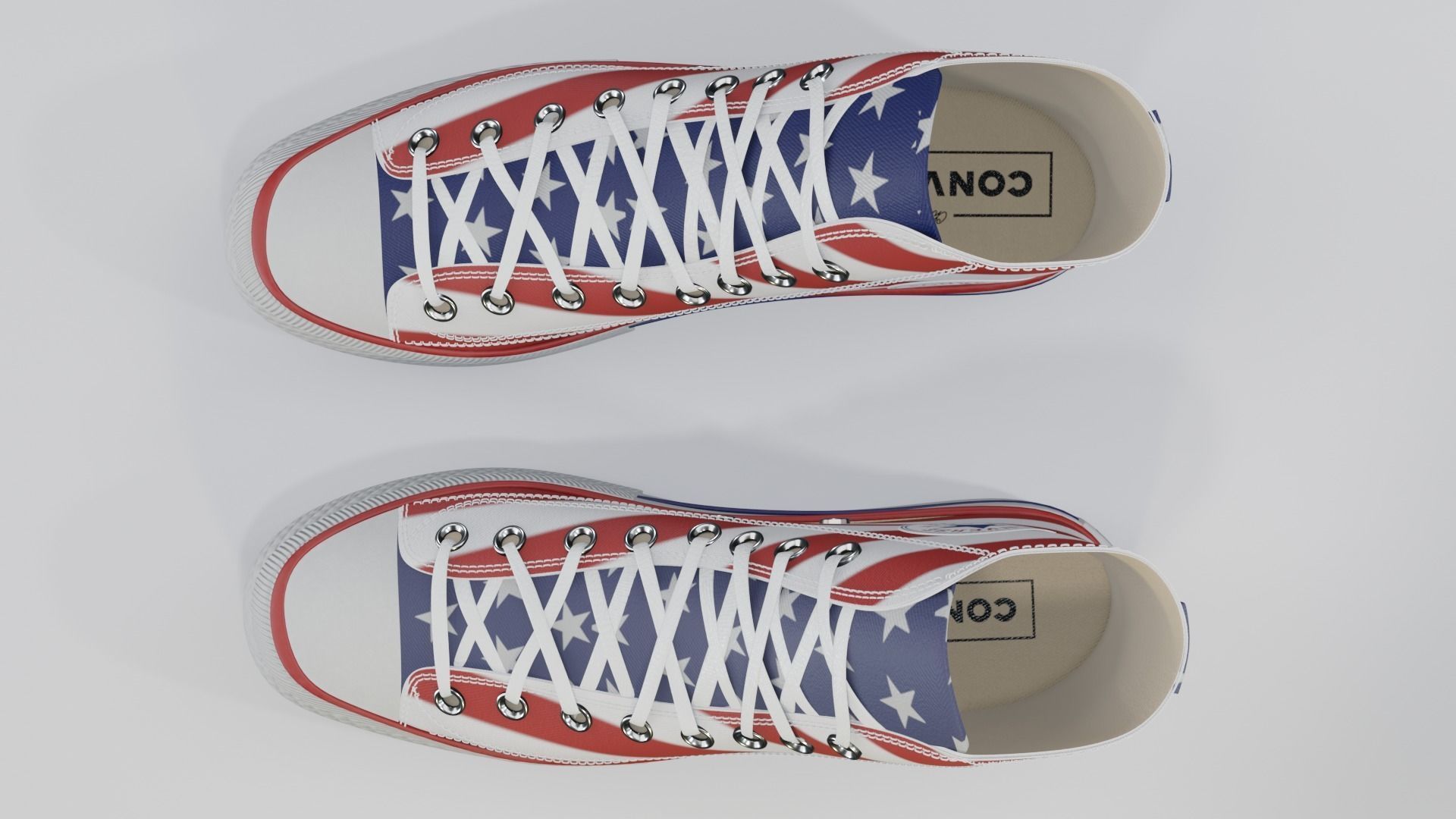 Basketball Leather Shoes Converse All Star USA 3D model_4