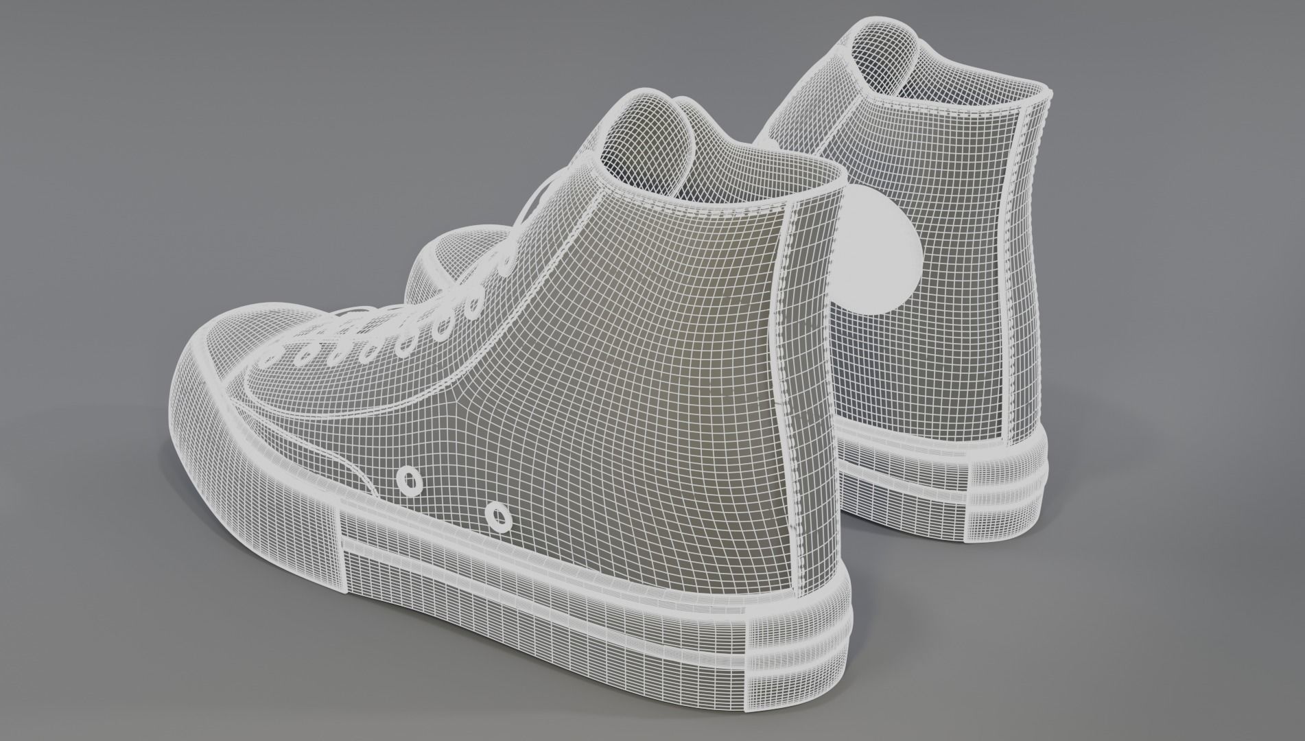 Basketball Leather Shoes Converse All Star USA 3D model_10