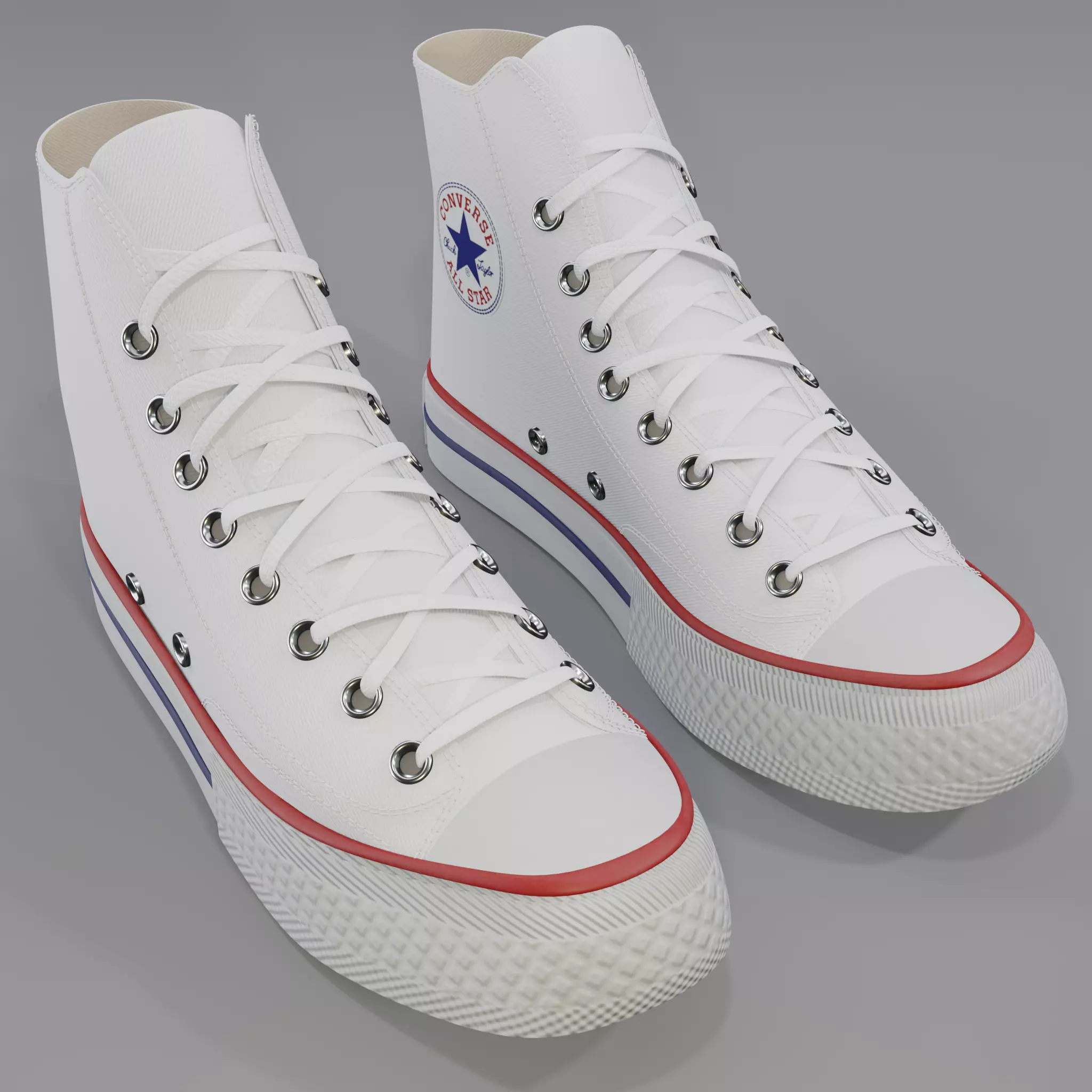 Basketball Leather Shoes Converse All Star White 3D model