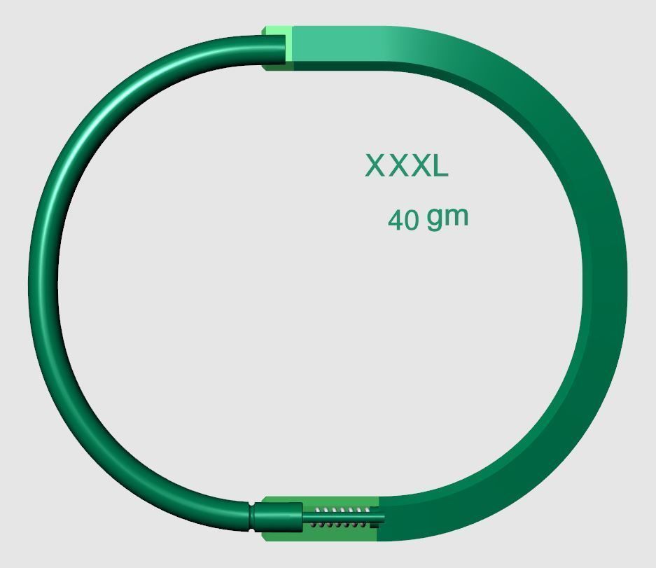 Tiffany Lock Bangle 3D print model_11