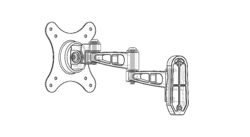Adjustable Swivel Monitor Mounts 3D model_19