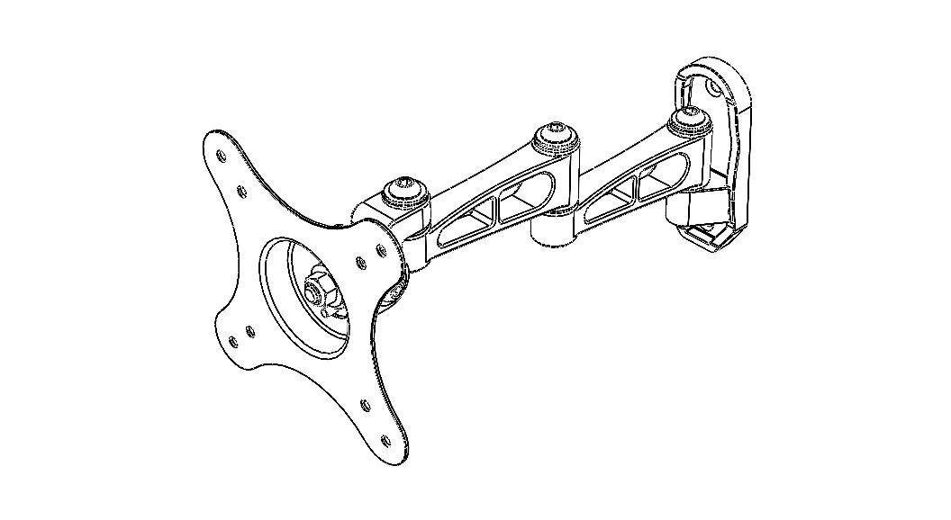 Adjustable Swivel Monitor Mounts 3D model_2