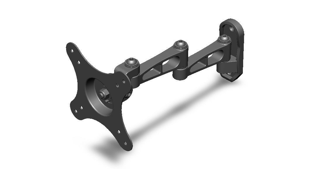 Adjustable Swivel Monitor Mounts 3D model_5