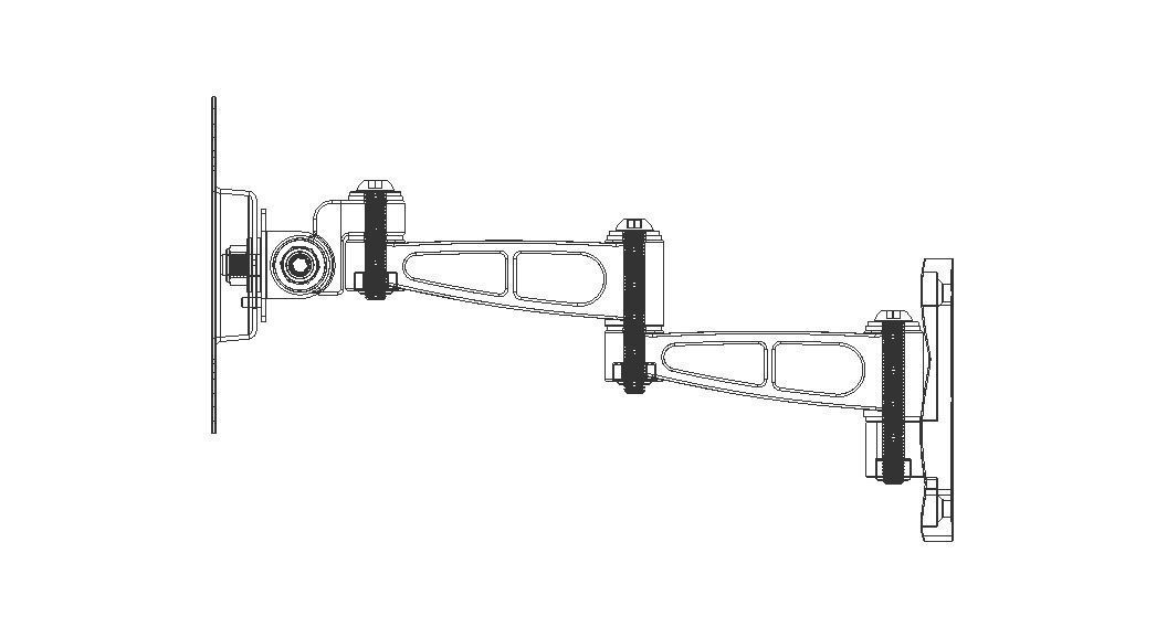 Adjustable Swivel Monitor Mounts 3D model_16