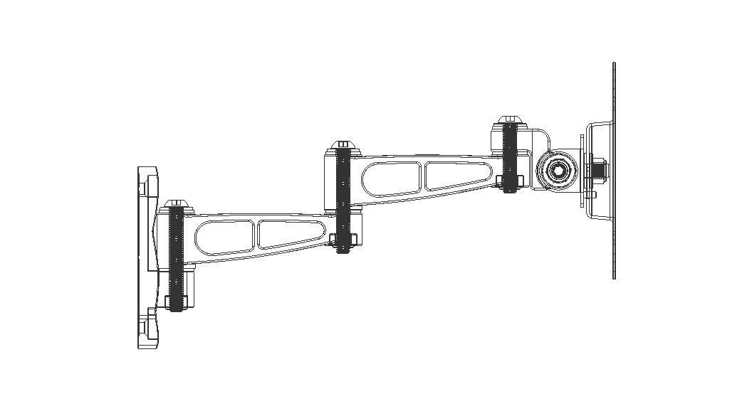 Adjustable Swivel Monitor Mounts 3D model_44