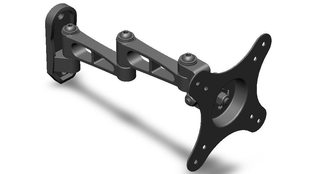 Adjustable Swivel Monitor Mounts 3D model_37