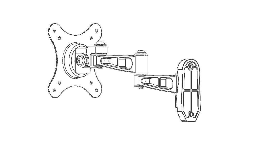 Adjustable Swivel Monitor Mounts 3D model_18