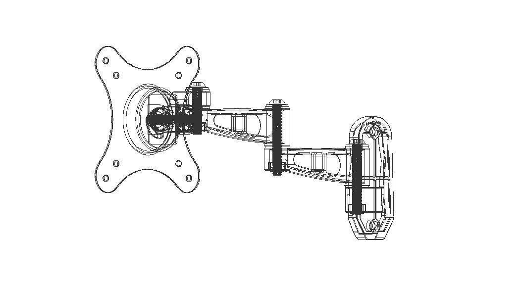 Adjustable Swivel Monitor Mounts 3D model_20