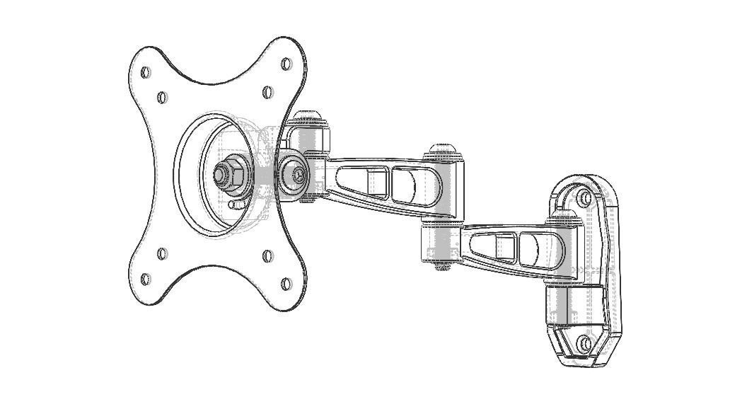 Adjustable Swivel Monitor Mounts 3D model_27