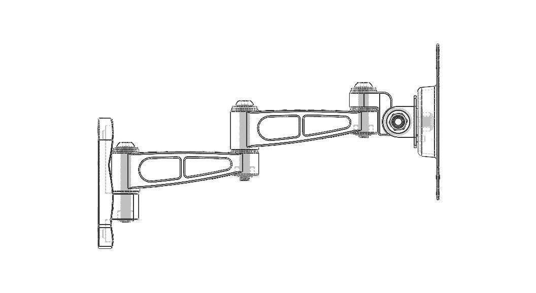 Adjustable Swivel Monitor Mounts 3D model_43
