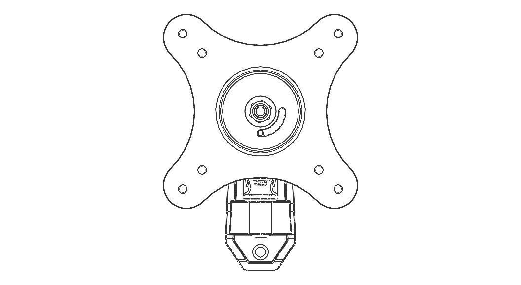 Adjustable Swivel Monitor Mounts 3D model_30
