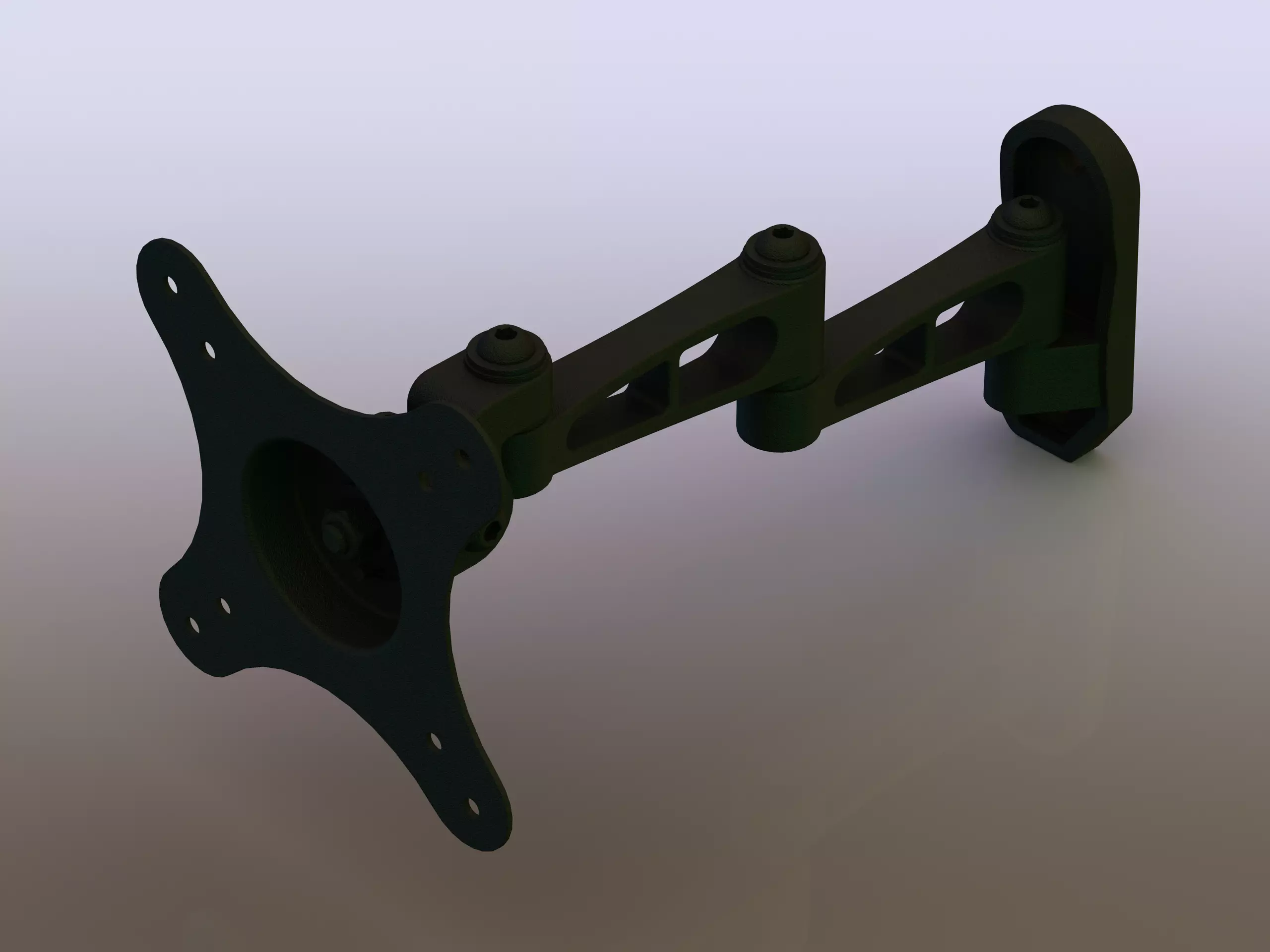 Adjustable Swivel Monitor Mounts 3D model_0
