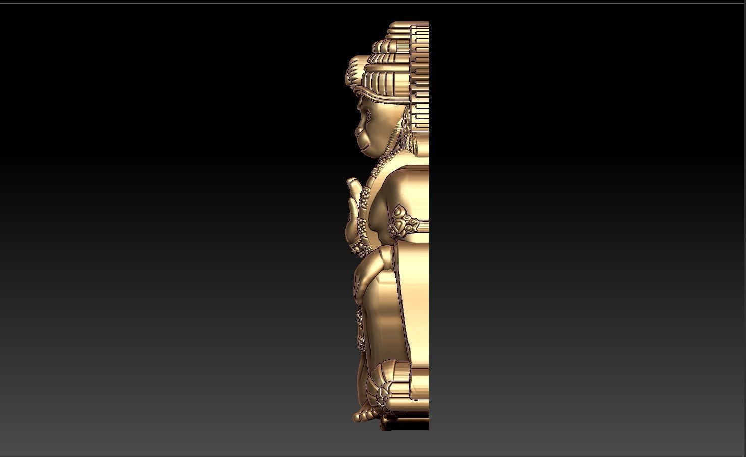 HUNUMAN PENDENT 3D print model_4