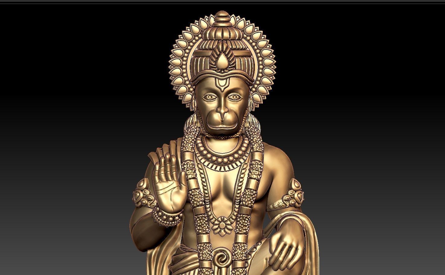 HUNUMAN PENDENT 3D print model_2