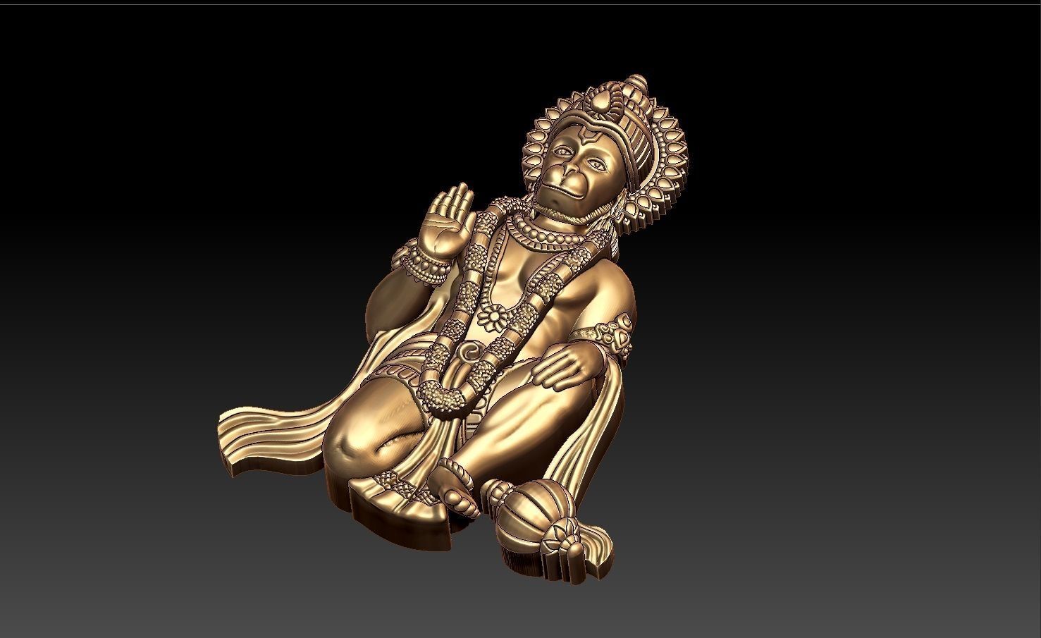 HUNUMAN PENDENT 3D print model_3